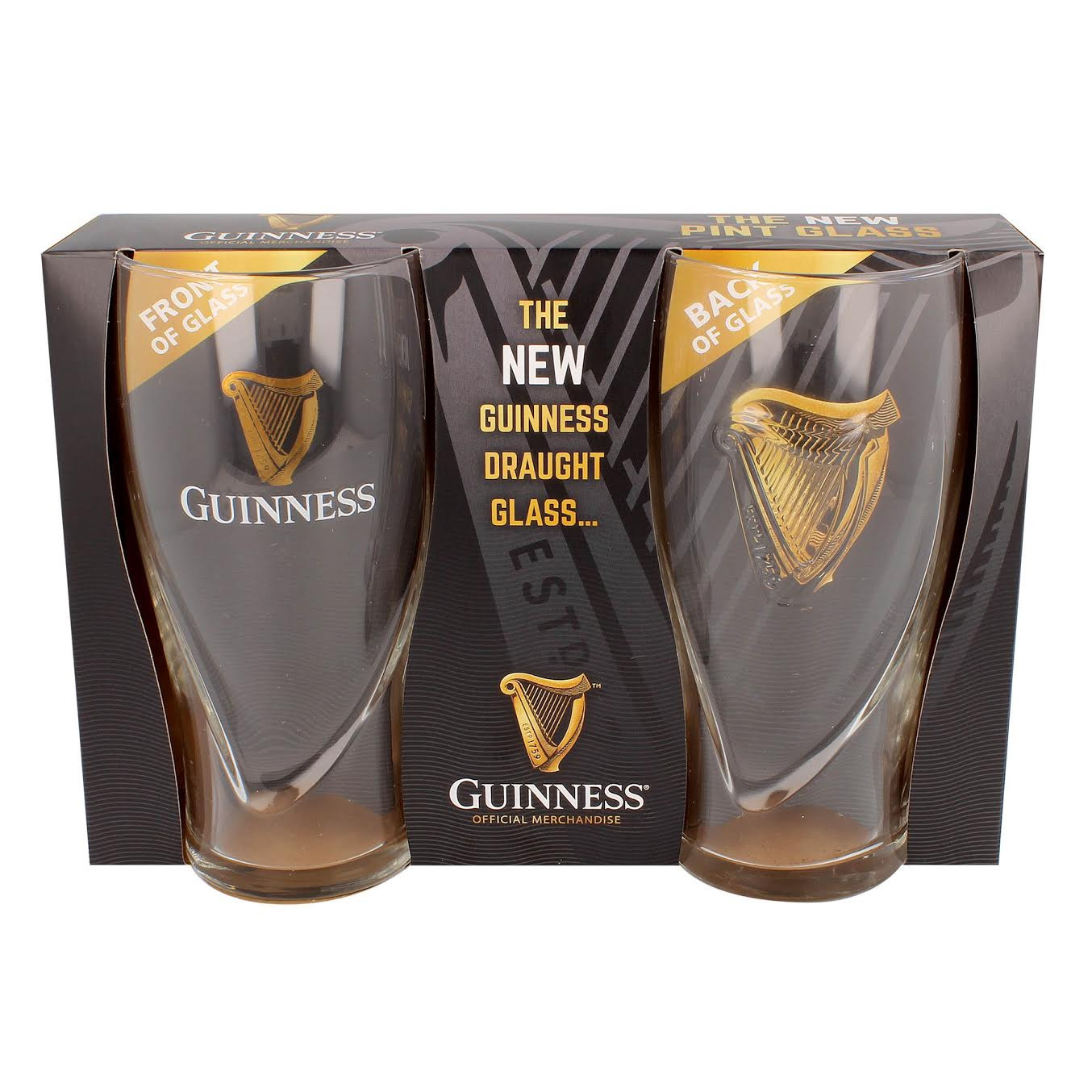 (image for) Guinness "Brand New" Draft Pint Glasses (2 pack)