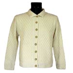 (image for) Aran Knitted Wooly Button Cardigan