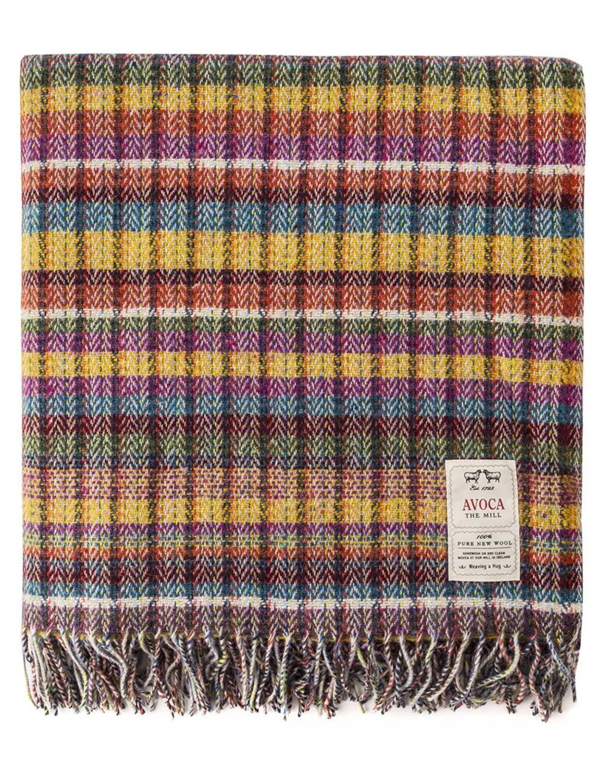 (image for) Avoca Pure Lambswool Throw "Century" Design 56" x 40" & 56" 72" - Click Image to Close