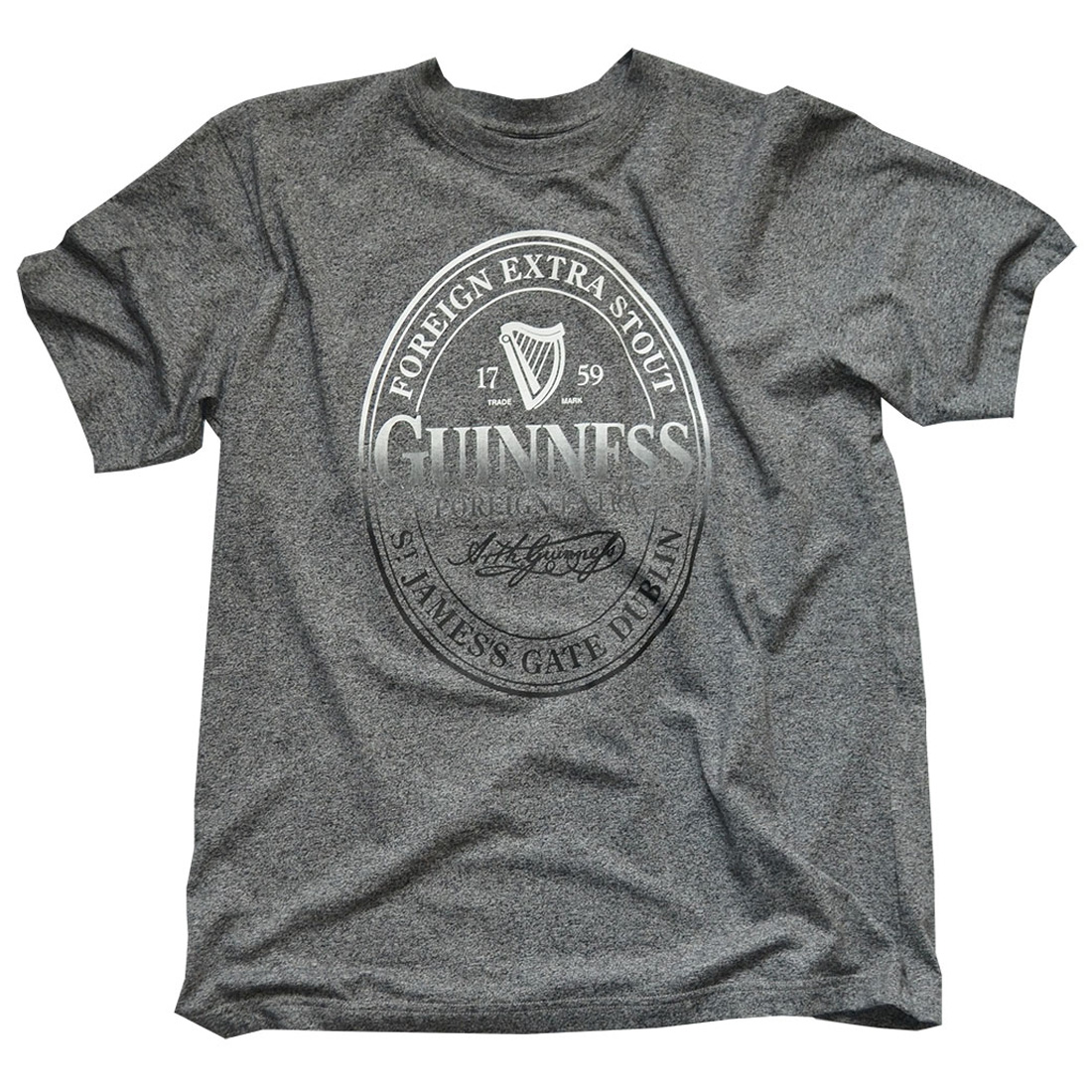 (image for) Guinness T-Shirt With Foreign Extra Stout Bottle Label Print, Gr - Click Image to Close
