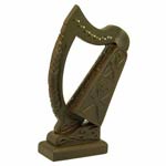 Large Harp in Black 7.5" - Irish Turf Sculpture