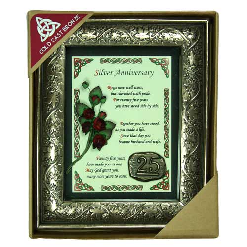 (image for) Cold cast Bronze shadow box - Silver Anniversary