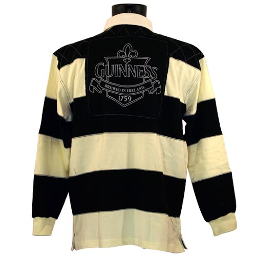 (image for) Guinness Cream and Black Rugby Shirt - Click Image to Close