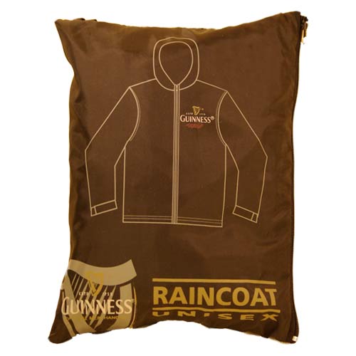 (image for) Unisex Guinness rain jacket in a zipper pouch - Click Image to Close