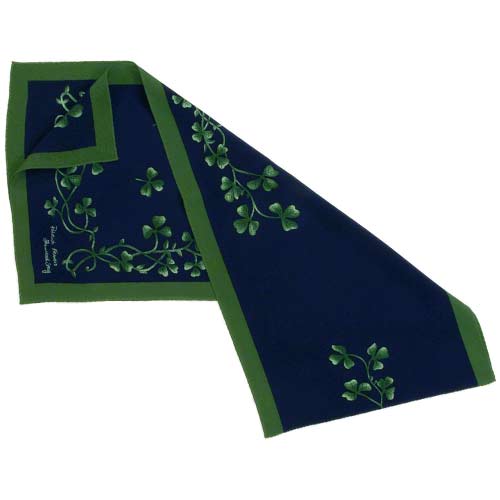 (image for) Patrick Francis silk scarf – Shamrock Sprig