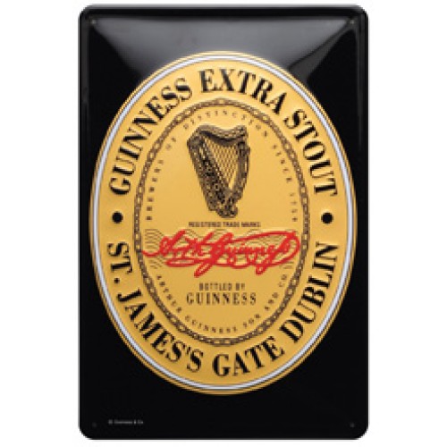 (image for) Guinness Label Metal Sign