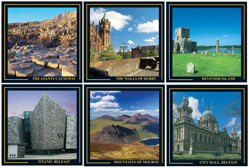 (image for) Northern Ireland Cork Backed Coasters (6)